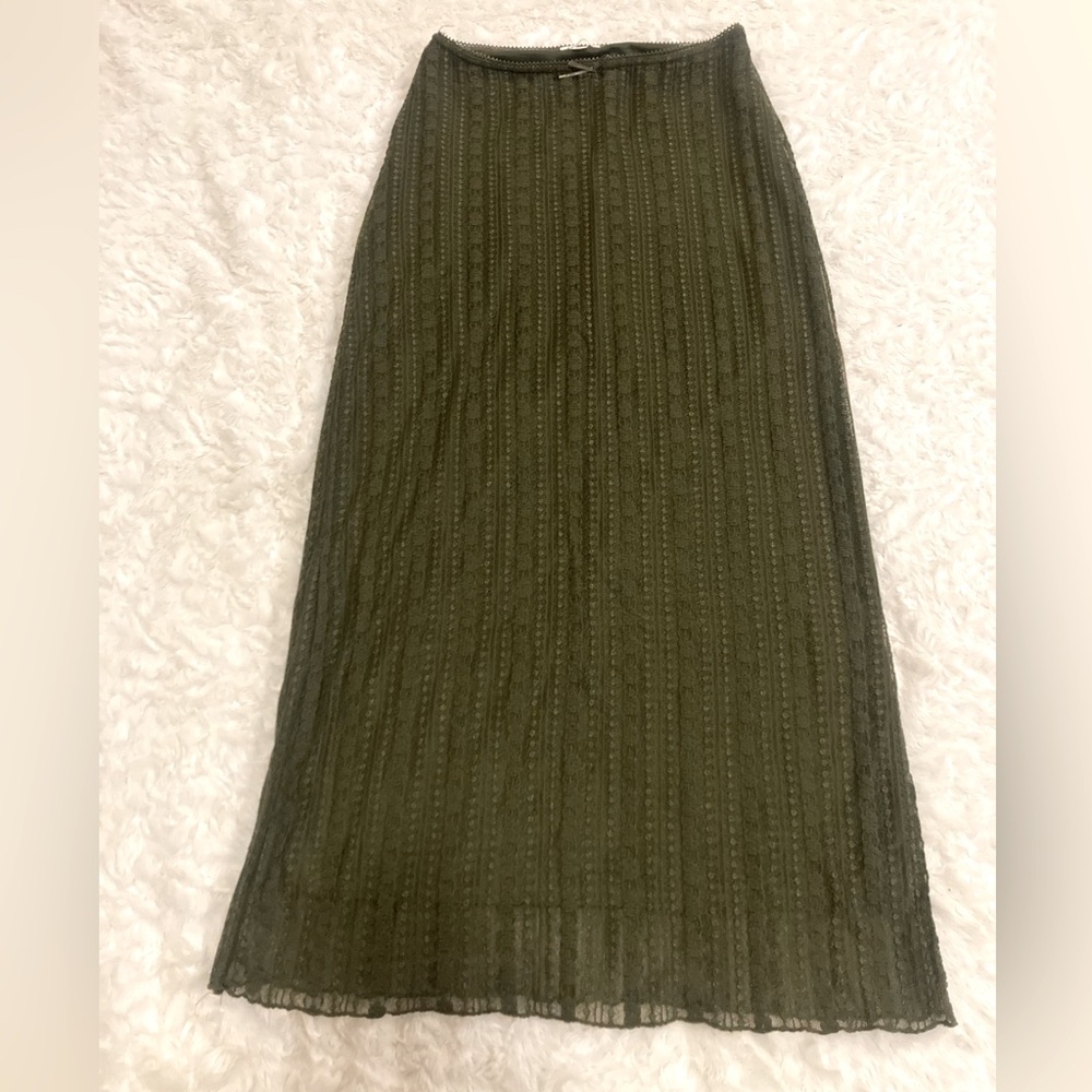 Size Medium boho green skirt